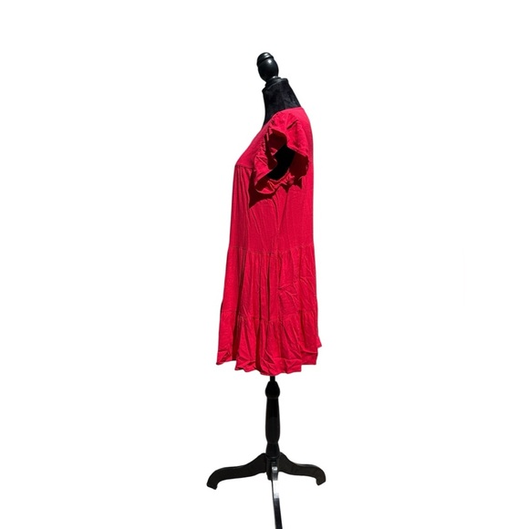 Altar’d State Red Ruffle Sleeve Dress size Medium - Picture 6 of 11